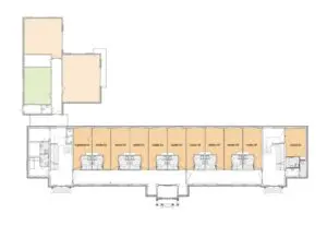 De plattegrond van de begane grond van Het Van Coothhuis in Veghel voor mensen met dementie