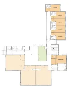 De plattegrond van de begane grond van Het Venenhuis in Deventer voor mensen met dementie